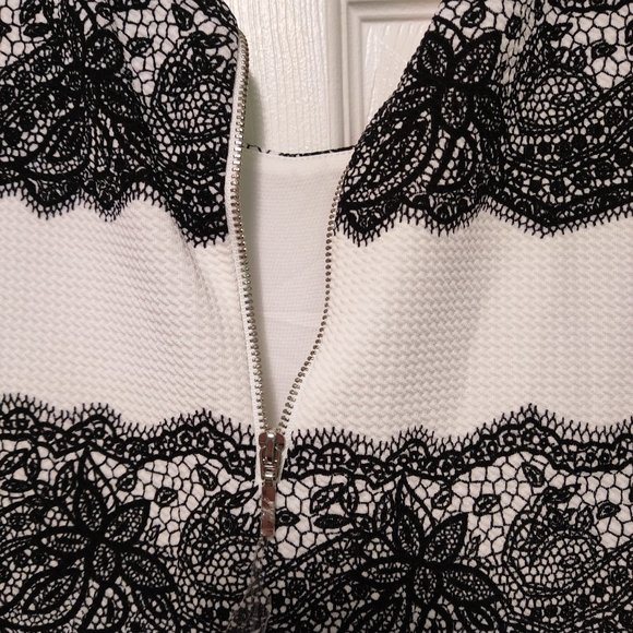 Jolibel black and white sleeveless dress. Zipper in the back, - Picture 5 of 8